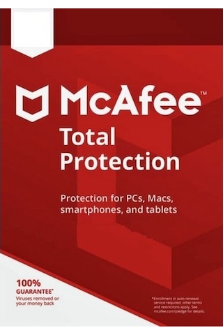 Mcafee Total Protection 1 Cihaz 3 Yıl Güncel Sürüm