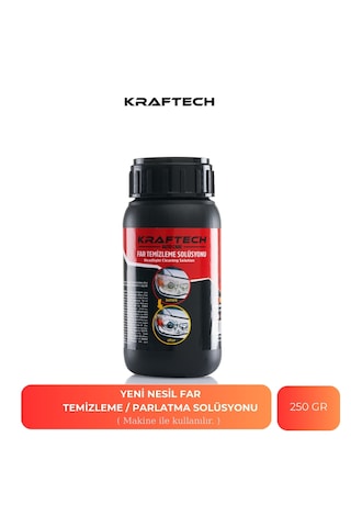Kraftech Yeni Nesil Premium I Buharlı Far Temizleme Sıvısı Ve Parlatma Solüsyonu I Kloroform Uyumlu I 250 G