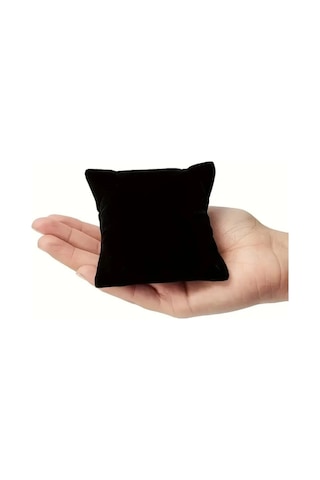 Saat Yastığı 8 X 8 Cm, Babyface Kumaş, Elyaf Dolgulu - 10'lu Paket Siyah