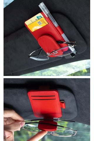 Niandahoome Araç İçin Güneşlik Kıskağı Mengeneli Gözlük Askısı 208991334 Siyah