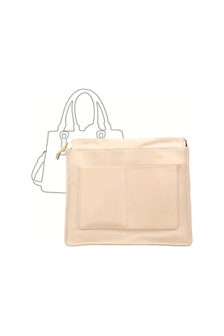 Fochsia Minyon Beyaz Renk S Boyutlu Büyük Cep Katlanır Nylon El Çantası Saklama Torbası Gümüş Eskitme