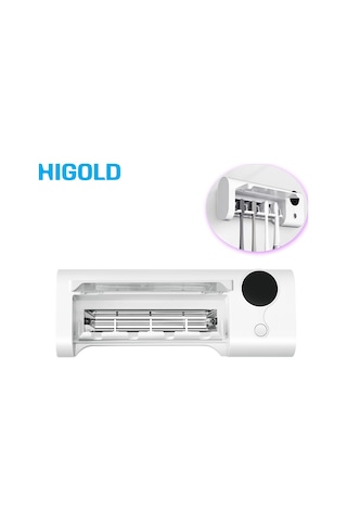 Geeksen Hıgold Şarj Edilebilir Diş Fırçası Dezenfektanı Deliksiz 4 Gözlü Banyo İçin 1500mah Sterilizasyon Beyaz