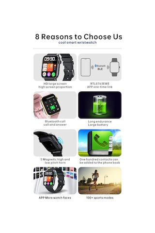 Geeksen Qs08pro 1.83" Yüksek Çözünürlük Ekranlı Akıllı Saat (İthalatçı Garantili )