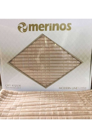 Vizon Çift Kişilik Modernline Yatak Örtüsü Merinos Vizon
