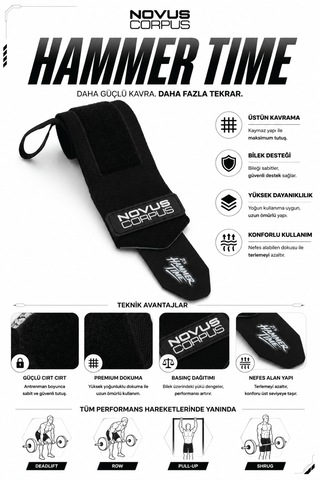 Ağırlık Bilekliği Wrist Wraps Crossfit Fitness Bilekliği Bilek Koruyucu Destek Bilekliği - 2 Adet - Siyah Desen