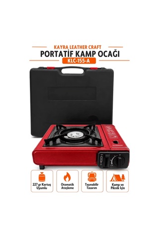 Portatif Taşınabilir Kamp Ocağı Tek Gözlü Kırmızı Kartuşlu Mini Piknik Ocağı Çantalı Açık Hava Kamp Ekipmanı Gezi Yemek Pişirme Ocağı Deprem Ve Ayarlanabilir Ocak Seti Dağcılık Karavan Uyumlu Gazlı Kırmızı Kırmızı