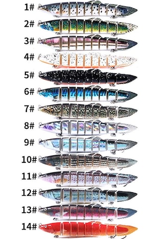 Hengjıa Çok Segmentli Balık Yemi Sahte Balık Yemi Luya Loach Yemi 7 14cm 21.4g