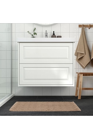 Ikea Fjallkattfot Banyo Halısı Paspas 50 X 80 Cm Koyu Bej
