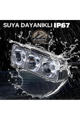 Gündüz Ledi 2 X 3 Motosiklet Otomobil Atv Üniversal Sis Farı 1 Adet Sts Oto Aksesuar