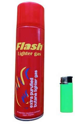 Flash Çakmak Gazı + Manyetolü Çakmak Çok Renkli