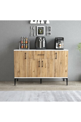 Tyche Çok Amaçlı Dolap-mikrodalga-erzak-airfryer-mutfak-kiler Dolabı-kahve Köşesi-beyaz-120 Cm Beyaz