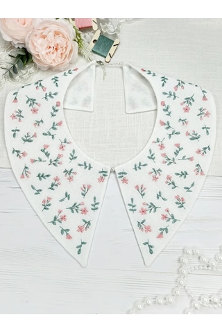 Matta Stıl' Nakışlı Yakalı 137892558 Beyaz