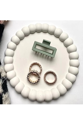 Bernami Mumluk Şamdanpinterest Bubble Bardak Altlığı - Bubble Tabak - Beyaz Diğer