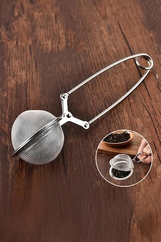 Paslanmaz Çelik Bitki Çayı Süzgeci 6,5 Cm Demlik Poşet Çay Filtre Aparatı Çok Renkli