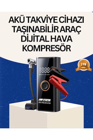 Taşınabilir Akü Ve Akıllı Lastik Şişirme Pompası