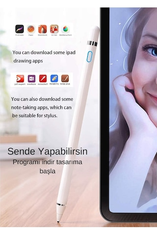 Galaxy Tab A9+ Uyumlu Dokunmatik Ekran Kalemi Yazı Ve Çizim İçin Stylus Pen