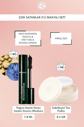 Yves Rocher 2'li Makyaj Seti- Toz Pudra 8.5 G & Maskara 7.8 Ml