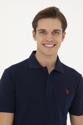 U.S. Polo Assn. Erkek Slim Fit Polo Yaka Lacivert Basic Tişört 50279573-VR033
