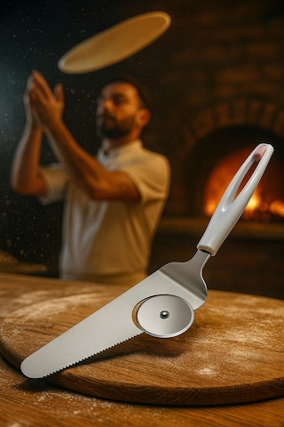 Again Pizza Kesme & Servis Spatula Paslanmaz Çelik