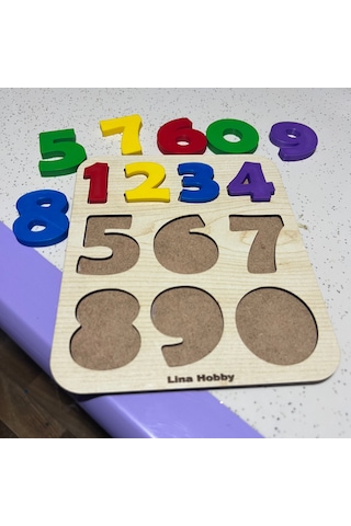 Alfabe Ve Rakam Puzzle İkili Set - Ahşap Tabanlı Ve Pla Harf/rakamlar Eğitici Oyuncak Sayılar + Harfler