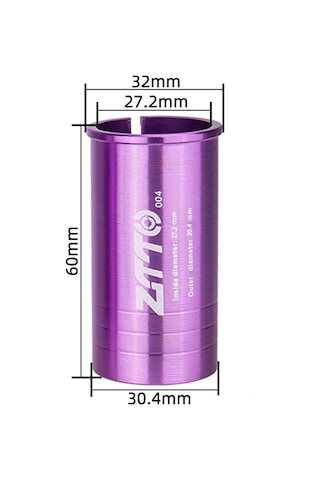 Ztto Bisiklet Koltuğu Direği Adaptörü Alüminyum Bisiklet Selesi Direği Tüpü Azaltıcı Kol Dönüştürücü - 27,2 Mm'den 30,4 Mm'ye