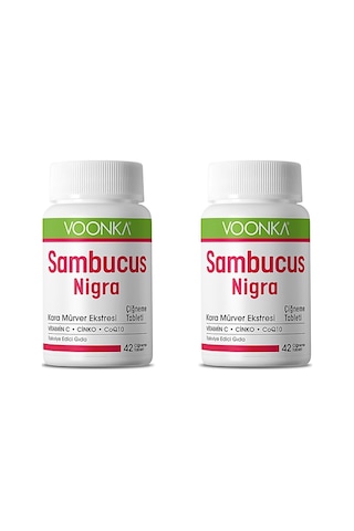 2 Kutu Voonka Sambucus Nigra (Kara Mürver ) Çiğneme 42 Tablet
