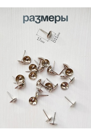 Top-krep Mobilya Çivileri, Dekoratif, Krom, 30 Adet 184394640 19