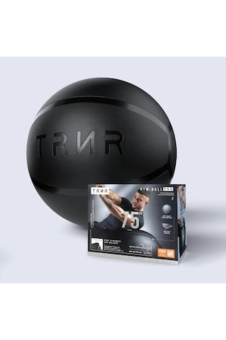 Trnr Anti-burst Egzersiz Topu 55-75 Cm, Kaymaz, Sağlıklı Malzeme, Pompa Ve Aparat Dahil Pilates Siyah