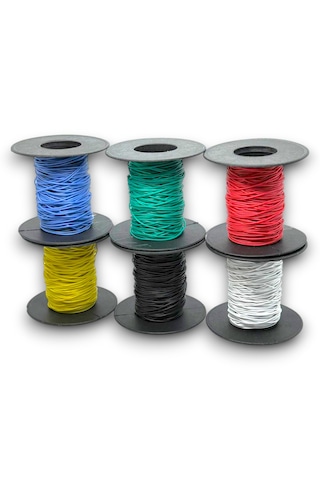 60 Metre, 30awg, 6 Renk 6x10mt, Çok Damar Montaj Kablosu, Yumuşak Silikon Tel Kablo, Atlama Kablosu - 1 Adet