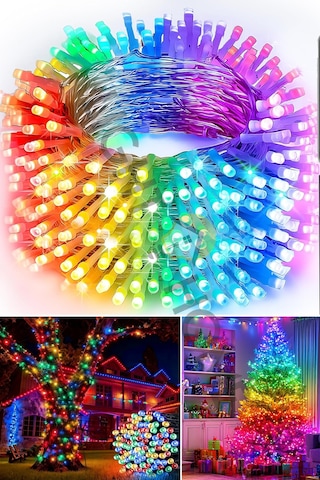80 Led 10 Metre Pilli Renkli Işık Zinciri Dekoratif Peri Led, Oda Yatak Odası Salon Masa Parti Düğün Noel Aydınlatması
