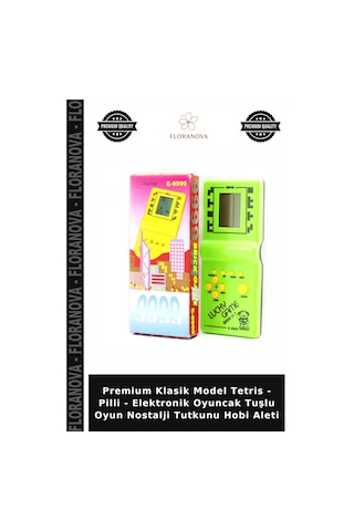 Premium Klasik Model Tetris - Pilli - Elektronik Oyuncak Tuşlu Oyun Nostalji Tutkunu Hobi Aleti