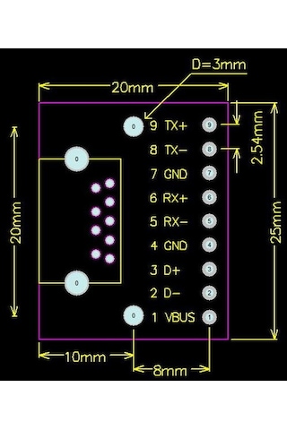 Wozlo Usb 3.0 A Dişi Dıp Dönüştürücü Adaptör Kartı 9 Pin 2.54mm Pcb Dönüştürücü - 2 Adet