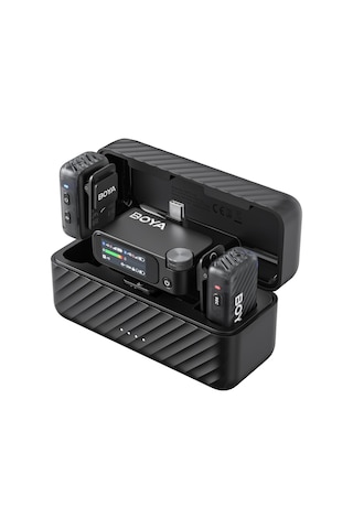 Boya Boyamic 2-02 Profesyonel Çift Mikrofonlu Mfi Sertfikalı Dahili Hafızalı Kablosuz Mikrofon