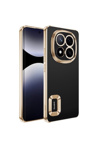 Mobilteam Redmi Note 14 Pro 5g Kılıf Kamera Korumalı Logo Gösteren Omega Kapak - Gümüş Gümüş