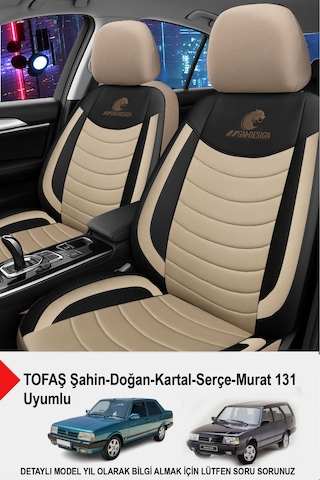 Naz Oto Panther Serisi Keten Kumaş Oto Koltuk Kılıfı Tofaş Kartal-şahin-doğan-serçe-tempra İle Uyumlu