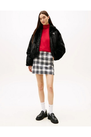 Tommy Hilfiger Tjw Suni Kürk Kadın Siyah Ceket Dw0dw21669bds Siyah