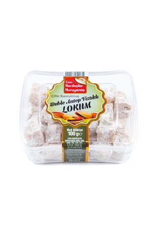 Çifte Kavrulmuş Duble Antep Fıstıklı Lokum 100 Gr