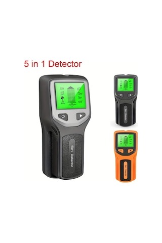 Xuweiwei 5i 1 Arada Siyah Gümüş Çubuk Bulucu Duvar Tarama Aleti Taşınabilir Elektronik Dedektör Lcd Ekranlı Ahşap Metal Ac Kabloları Tespiti