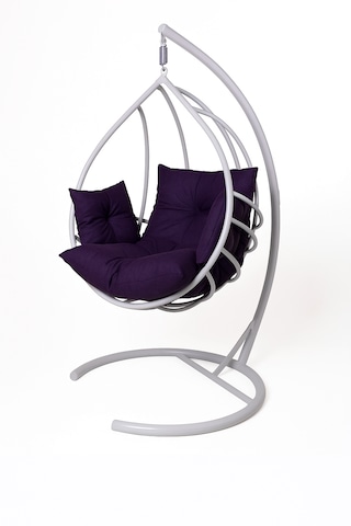 Damla Salıncak - Armut Salıncak Beyaz Beyaz Mor