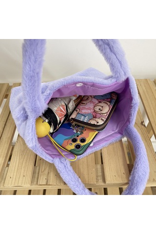 Melody Peluş Çanta Kare Çanta Pembe