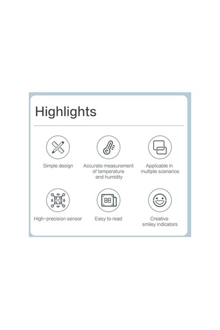 Jms Xiaomi Mıııw 2.1 İnç Sıcaklık Nem Kapalı Yüksek Hassasiyetli Bebek Odası Monitörü Büyük Lcd Ekran