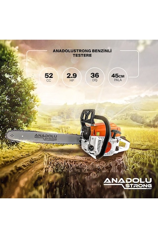Anadolu Strong ANS1041 2.9 HP 45 CM Palalı Benzinli Motorlu Testere