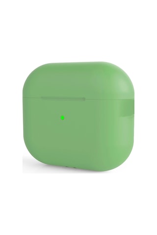 Apple Uyumlu AirPods Pro 2 Kılıfı Silikon Kılıf Şarj Bölümü Tıpalı Soft Yumuşak Kablosuz Şarj Destek Açık Yeşil