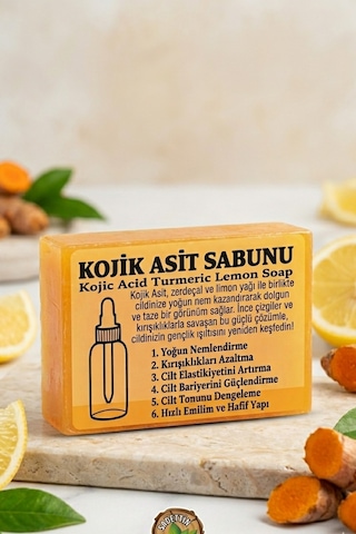 Herbliss Kojik Asit Sabunu Zerdeçal Ve Kojik Asit Leke Ve Kırışıklık Karşıtı Kojic Asit Sabunu Bahar Esintisi