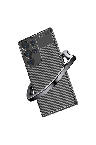 Galaxy S24 Ultra Uyumlu Miy Negro Silikon Telefon Kılıfı-siyah