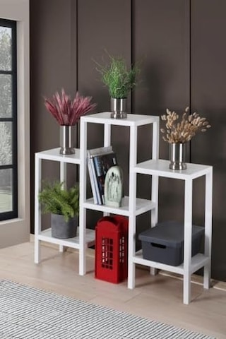 Mithra Life 6 Katlı Plastik Beyaz Banyo Mutfak Rafı Mıt1044 000 Açık Krem