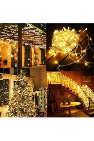 Dekoratif İp Led Yılbaşı Işık 10 Mt 100 Led Animasyonlu Eklemeli