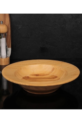 Mien Yuvarlak Bambu Makarna Tabağı 1278 Ahşap