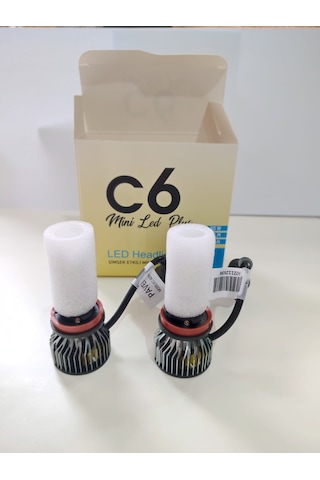 H11 Led Mini Led Xenon 12800 Lümen H11 Slim Led Zenon Beyaz