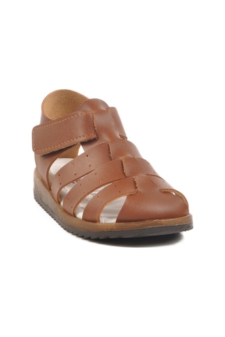 Ayakmod Taba Cırtlı Hafif Unisex Çocuk Sandalet 17370 B Taba
